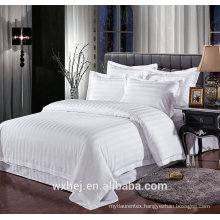 Wholesale 100% cotton white king size sateen stripes duvet cover